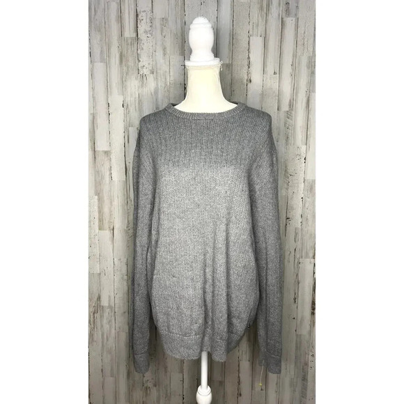 Chaps Women's Heather‎ Gray Knit Pullover Sweater Size Large Long Sleeve - Picture 1 of 5